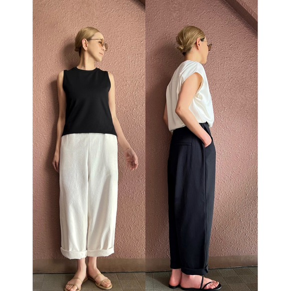 選擇你的長度❣️酷炫清涼❤️腰部修身藍色褲子❤️防紫外線速乾❤️有彈性又美觀的材質❤️亞麻混紡 第9張的照片