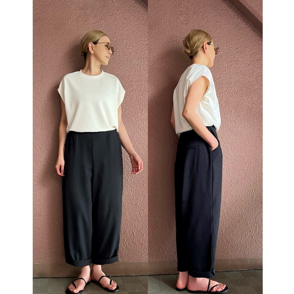 選擇你的長度❣️酷炫清涼❤️腰部修身藍色褲子❤️防紫外線速乾❤️有彈性又美觀的材質❤️亞麻混紡 第12張的照片