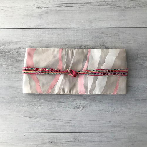 帯ベルト/リメイク/まるで帯/シルバーピンク 和装小物（帯・半襟