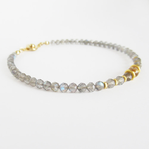 ルチル　ラブラドライト　サンストーン　パワーストーンブレス　内径約15cm ルチル ラブラドライト サンストーン パワーストーンブレス 内径