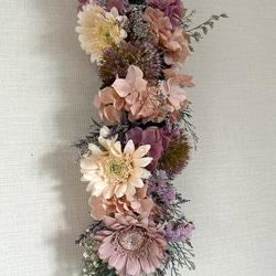 ドライフラワーとガーベラのガーランド֒ •スワッグ ガーランド