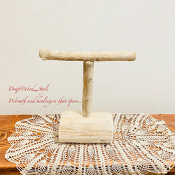 流木インテリア  中～大型インコも止まれる天然流木の小鳥の止まり木 スタンドタイプ インコ オウム 鳥 自然木 N10 6枚目の画像