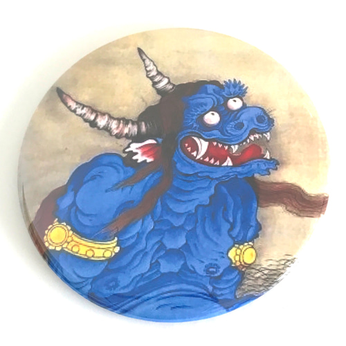 鬼 曾我蕭白 鏡 缶ミラー ハンドミラー Japanese TATTOO ART ONI