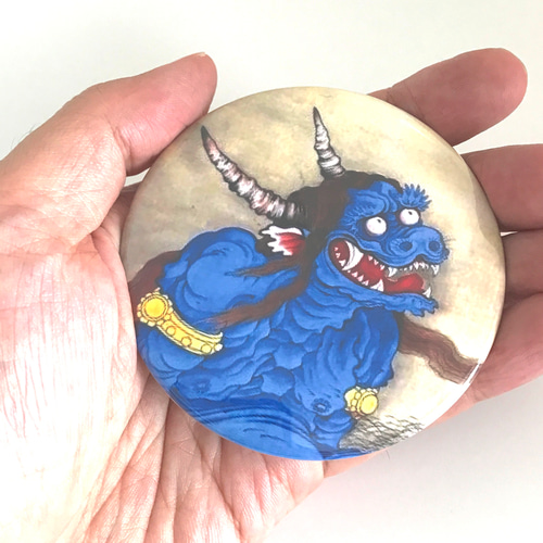 鬼 曾我蕭白 鏡 缶ミラー ハンドミラー Japanese TATTOO ART ONI