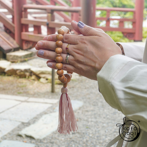 お守り数珠 略式念珠 一連 一重 お守り 数珠 念珠 天然石 桜瑪瑙