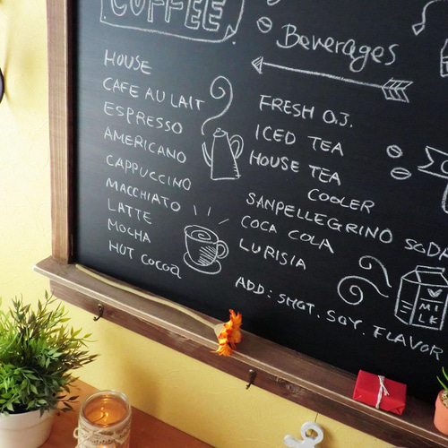 82×65【大きなサイズの木製黒板】アンティーク/カフェ/メニュー/黒板