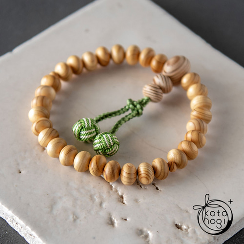 お守り数珠 略式念珠 一連 一重 お守り 数珠 念珠 檜 ひのき 槐 神具