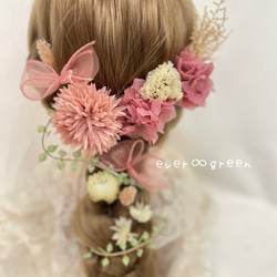 髪飾り ヘッドパーツ 卒業式 結婚式 ドライフラワー プリザーブド