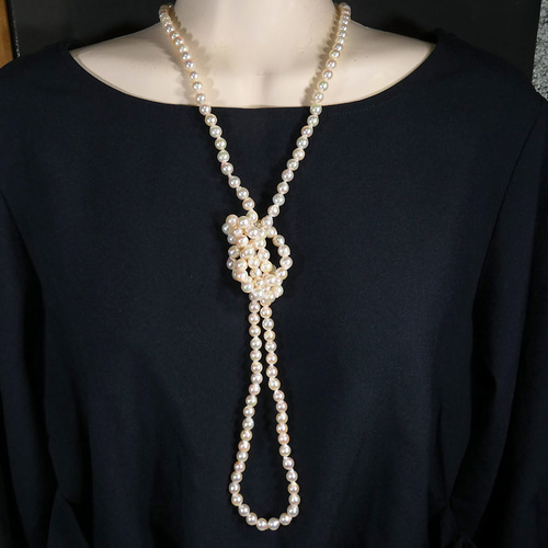 アコヤ本真珠ロングネック7.0-7.5mm 118cm SVクラスプ 国産あこや