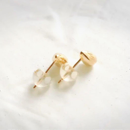 18K ピアス K18 18金 刻印 18KYG 刻印あり ドロップ スタッド
