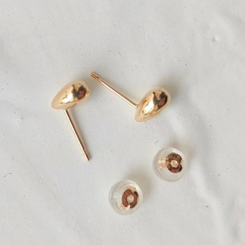 18K K18 18金 ピアス 刻印 18KYG ドロップ スタッド S ピアス