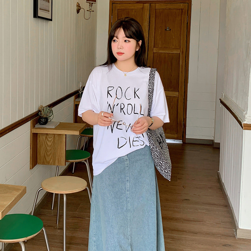 春夏新作 XL~4XL ラウンドネック レタープリント Tシャツ 大きいサイズ