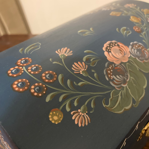 トールペイント「Table Collection」 展示商品］宝石箱の様な木製小物入れ✳︎ヨーロピアンペイン