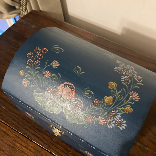 トールペイント 風景画の小物入れ トールペイント 風景画の小物入れ トールペイント 風景画の小物入れ