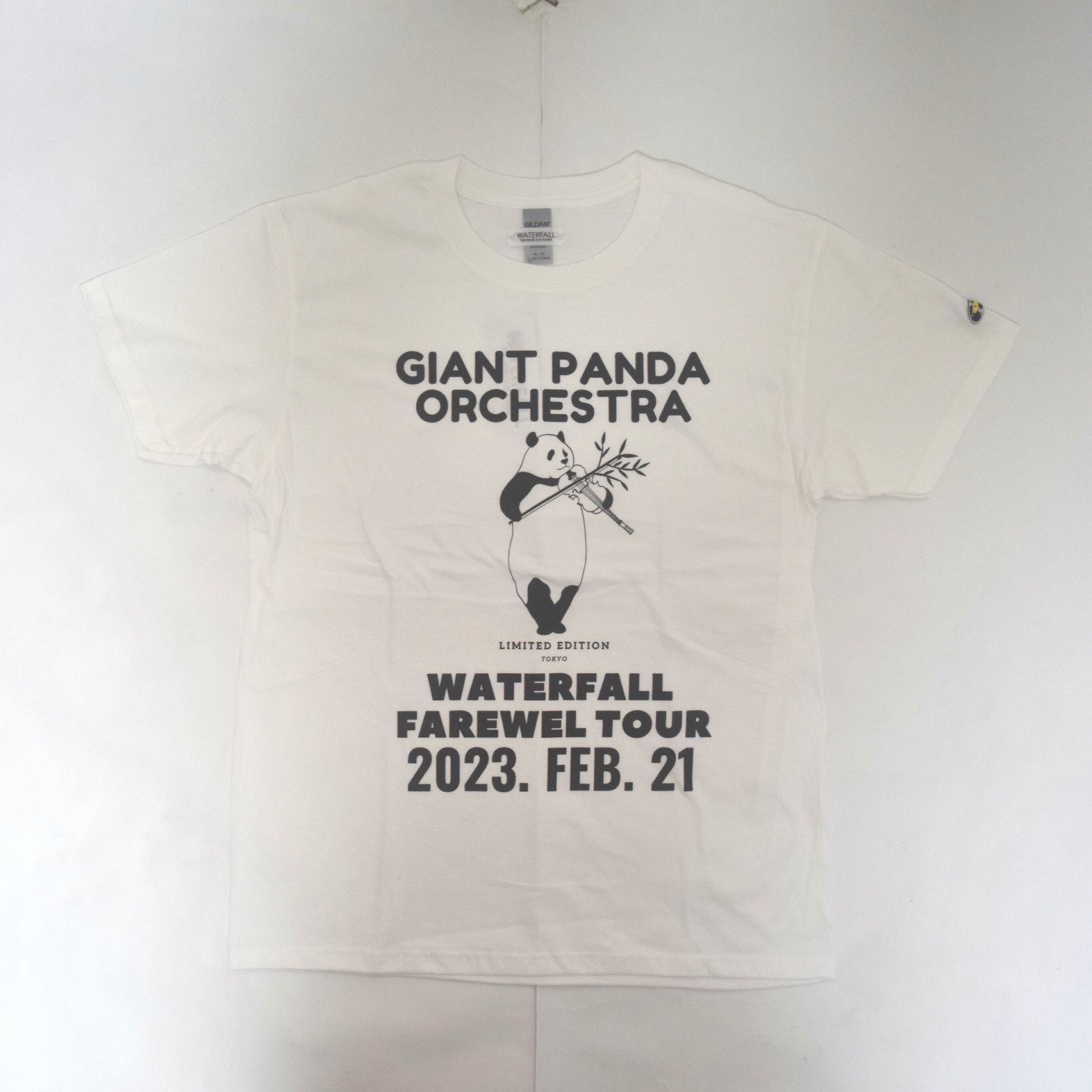 パンダTシャツ「シャンシャンバイオリン」 ホワイト XLサイズ 23SS新作 WATERFALLオリジナルイラスト商品