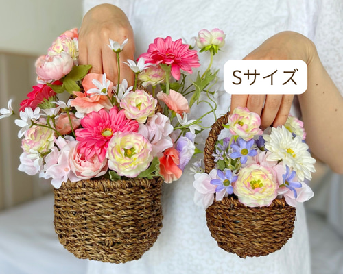 受注制作】韓国っぽ♡フラワーバスケット/送別 卒業 入学 ホワイトデー