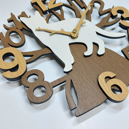 期間限定値下げ3000円引き】【名入れ・文字入れ】 木調3Dデザイン時計