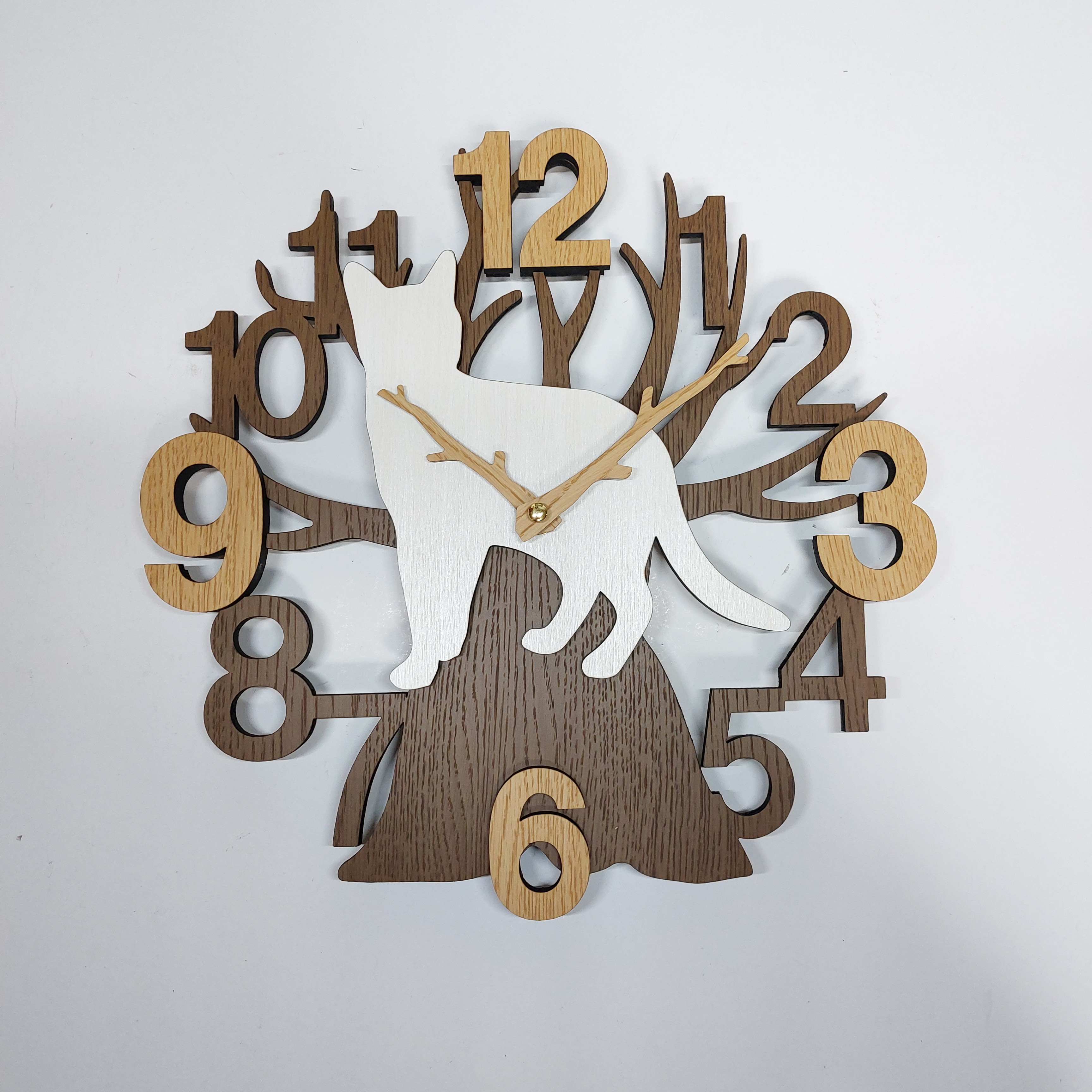 期間限定値下げ3000円引き】【名入れ・文字入れ】 木調3Dデザイン時計