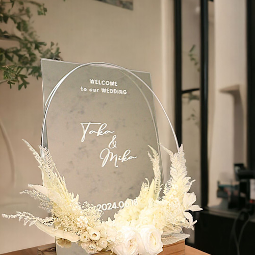 プレ花嫁様必見♡永遠に続く彩りを ウェルカムミラー ウェルカムボード