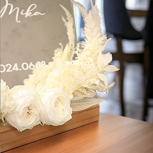 プレ花嫁様必見♡永遠に続く彩りを ウェルカムミラー ウェルカムボード