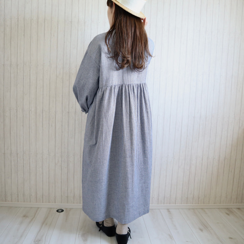 すぐに発送・送0】パンドミワンピース(ギンガムチェック・ブルー  