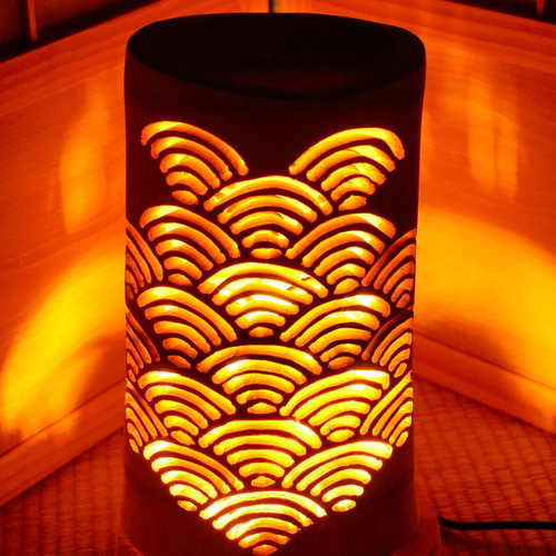 竹灯り・竹あかり・竹灯籠・竹灯篭・竹ランプ ～ 全面彫☆ひかりの