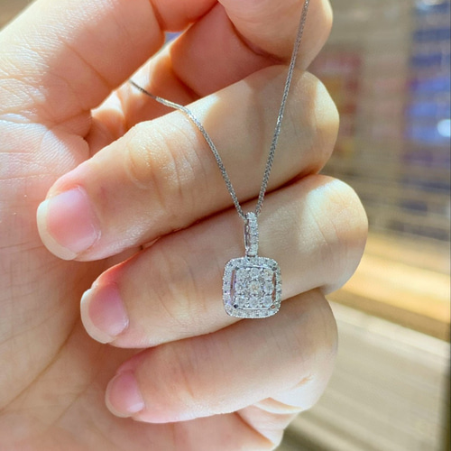 天然ダイヤモンドペンダントk18 ネックレス・ペンダント パール大好き  