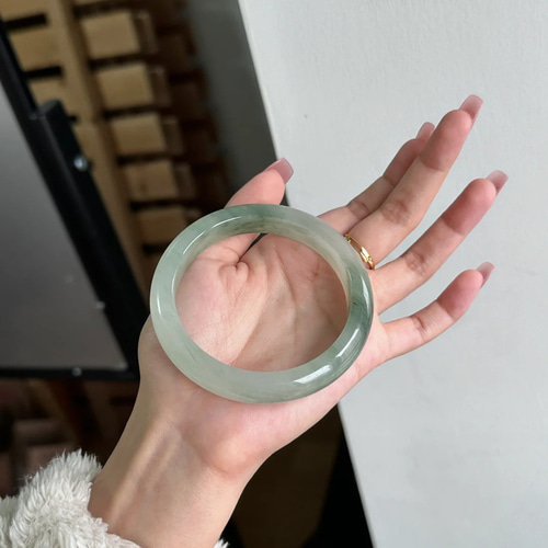 100％天然 岫玉 油翠 和田玉 翡翠 バングル 腕輪 天然石 52-55 100％天然 岫玉 油翠 和田玉 翡翠 バングル 腕輪 天然石 52-55 100