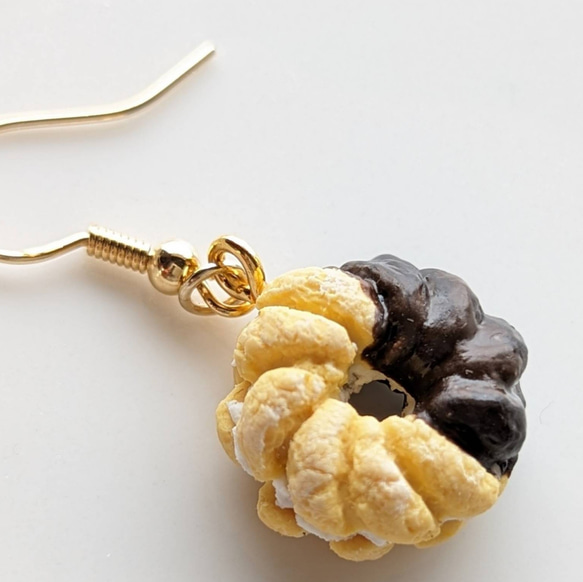 エンゼルフレンチクルーラーピアス ミニチュアフード ミニチュア