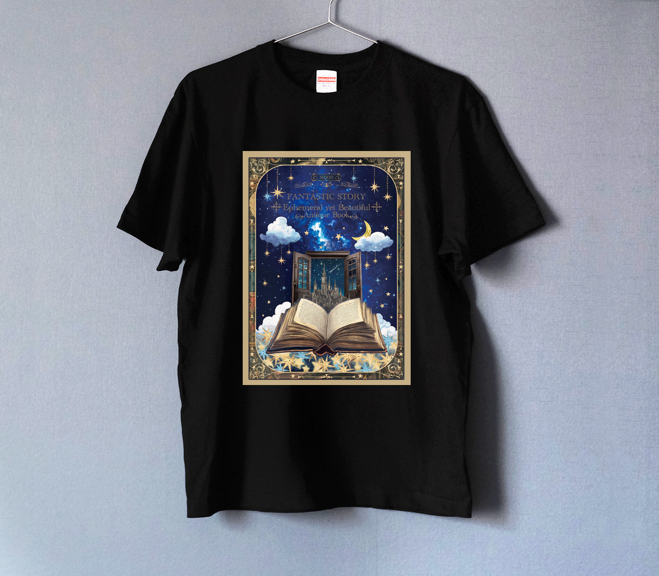 FANTASTIC STORY柄 Tシャツ BLACK（men&women）