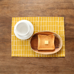ランチョンマット☆タイル マスタード キャンバス 北欧【在庫限り・縦