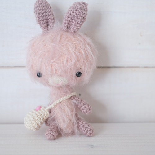 ミニうさちゃん ピンク うさぎのぬいぐるみ テディベア ぬいぐるみ