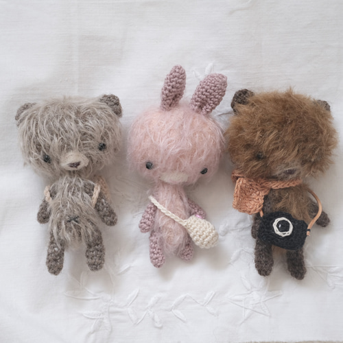 ミニうさちゃん ピンク うさぎのぬいぐるみ テディベア ぬいぐるみ