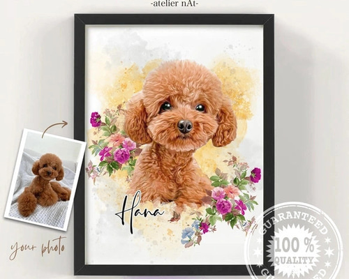 画集5 - ペット似顔絵アートオーダーメイド、サプライズギフト、インテリア装飾 da08a64d187cd5d577032c93befa55