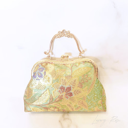 最新の激安 1点限定価格！！煌彩箔♡佐賀錦プラチナ帯ゴールド口金♡格の バッグ