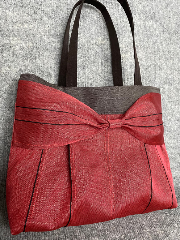 今だけ♩ポーチつきも♡】【受注生産】倉敷畳縁シンプルリボントート