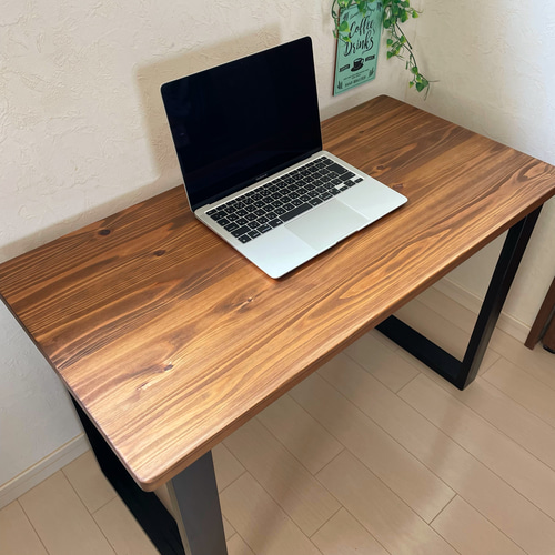 天然木 無垢テーブル パソコンデスク 作業テーブル ミシン台 ダイニングテーブル 天然木 無垢テーブル お好きなカラー、高さで！ パソコンデスク 作業