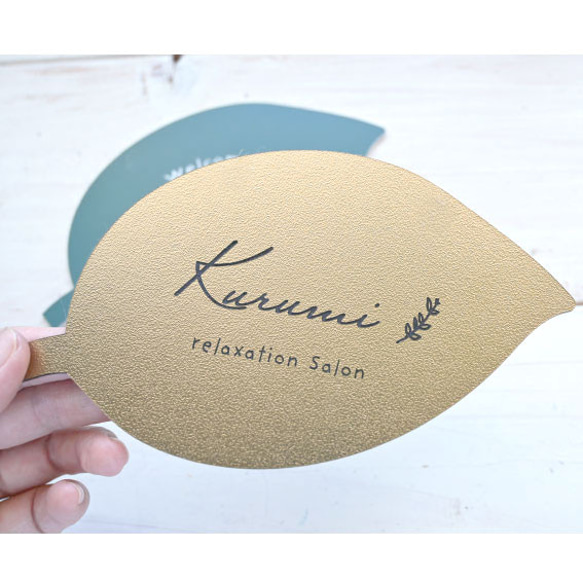 お店の看板に♪葉っぱの形＊屋外対応＊サイズ変更可＊リーフ表札＊　 15枚目の画像