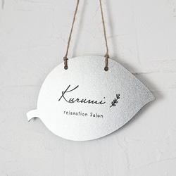 お店の看板に♪葉っぱの形＊屋外対応＊サイズ変更可＊リーフ表札＊　 5枚目の画像