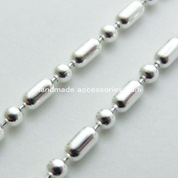 お取り寄せ商品　SV925　シリンダーボールチェーン　太さ2.0mm　全長40cm　001BR0200_40