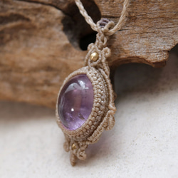 【0.5】紫陽花カラーアメジストマクラメネックレスmac379 4枚目の画像