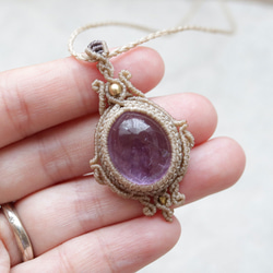 【0.5】紫陽花カラーアメジストマクラメネックレスmac379 12枚目の画像