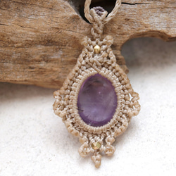 【0.5】紫陽花カラーアメジストマクラメネックレスmac379 11枚目の画像