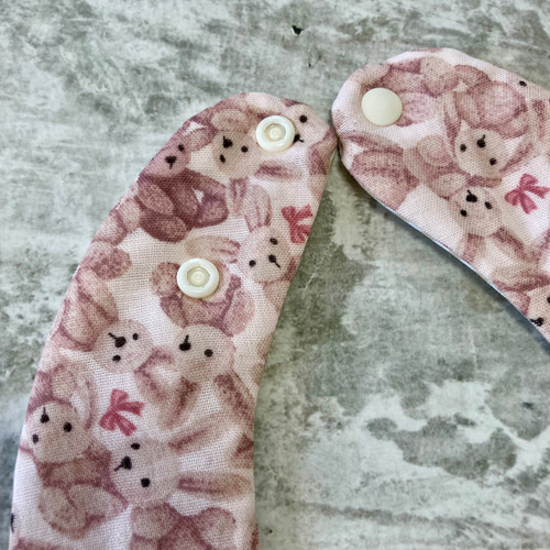 両面ダブルガーゼスタイ ふわふわバニー（ピンク） スタイ・よだれかけ