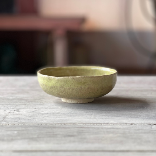 私の作った 抹茶茶碗 唐傘おばけ 妖怪 陶芸 手びねり 手づくね