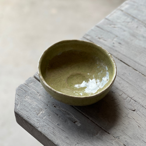 新品夏茶碗平茶碗抹茶茶碗飴茶色