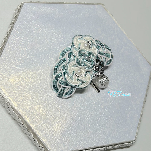 ☆オリジナル染色水引使用 水引【紫陽花】ポニーフック 和風 紫