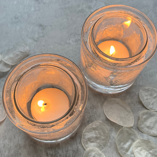 LUNA アロマキャンドル 透明 ガラス製 LUNA アロマキャンドル 透明 ガラス製