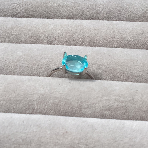 Juvelia リング　ブルーオパールsv925 再販【10月誕生石】ペルー産 ブルーオパール リング SV925