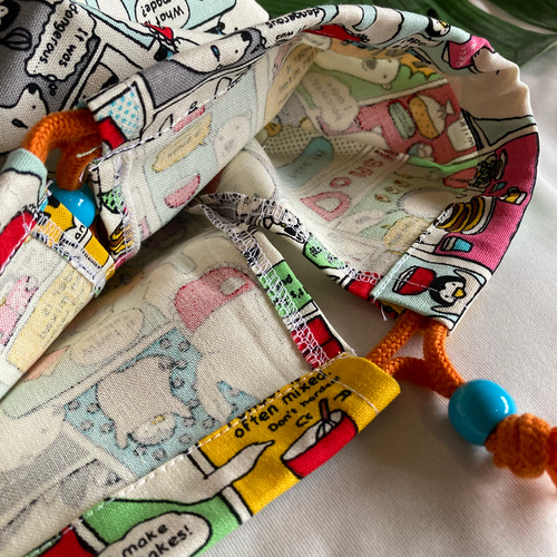 半額セール】入園入学ランチバッグお弁当入れ巾着☆白くま＆ペンギン